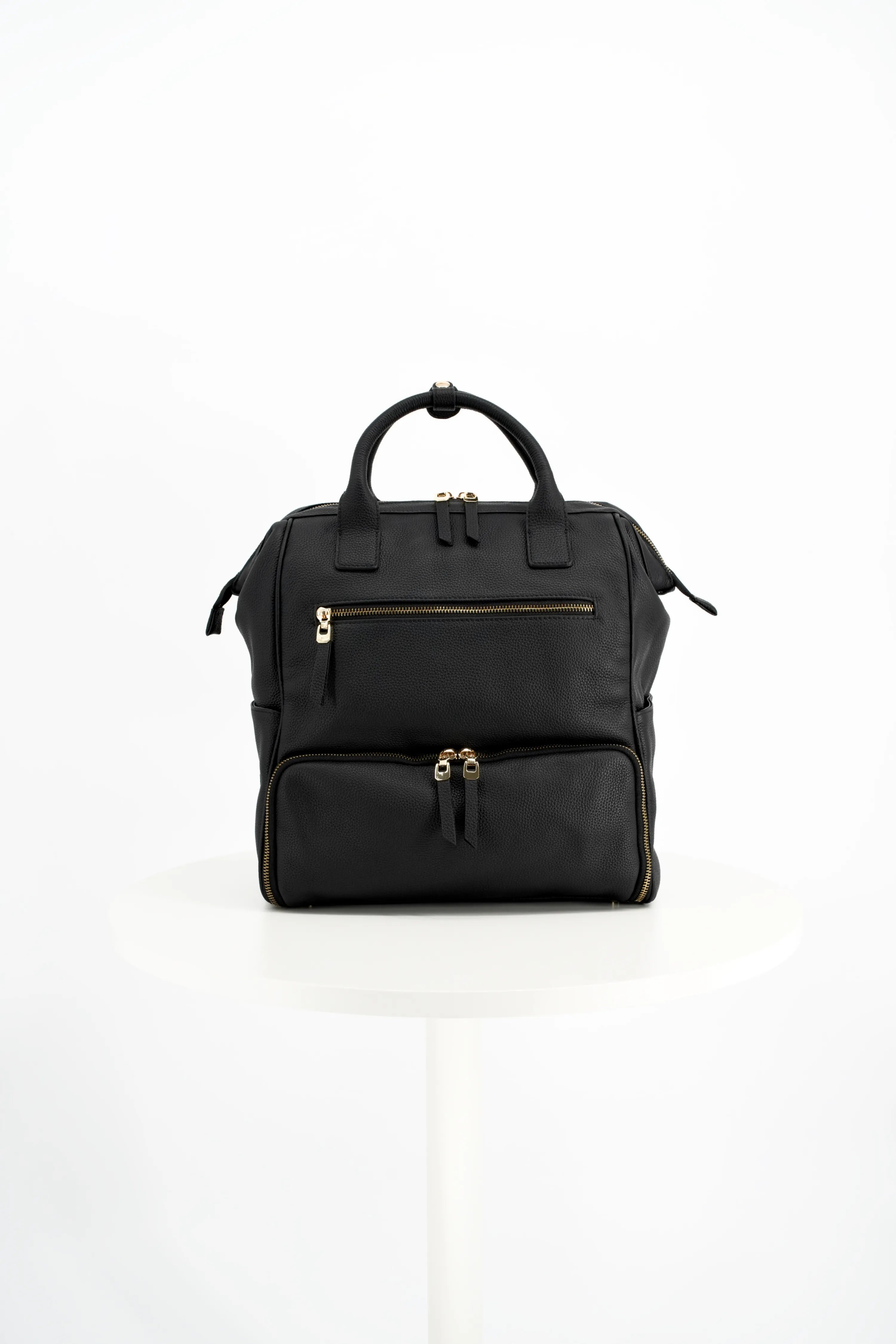 Leather 15" Laptop Backpack (Convertible Shoe Compartment)