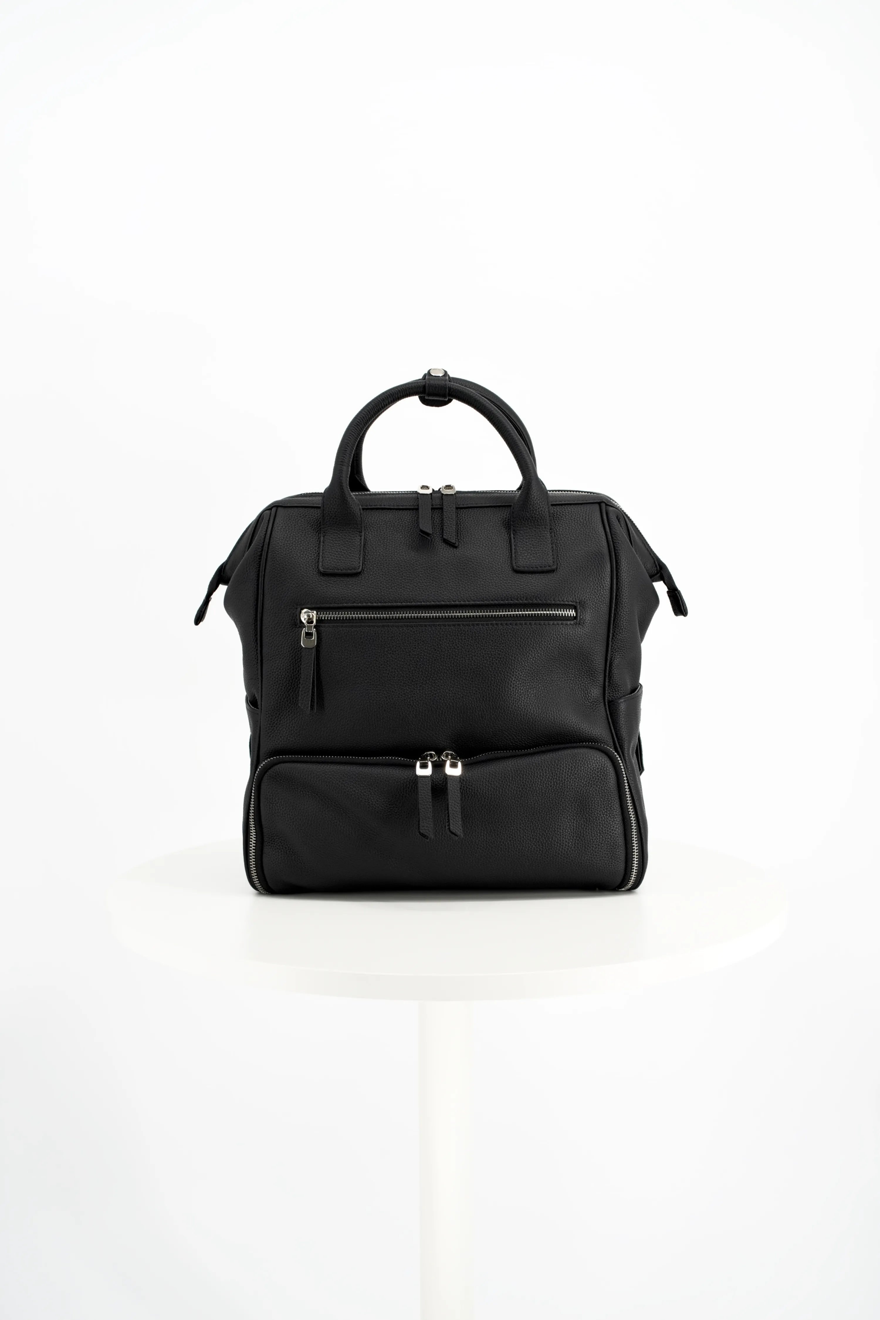 Leather 15" Laptop Backpack (Convertible Shoe Compartment)