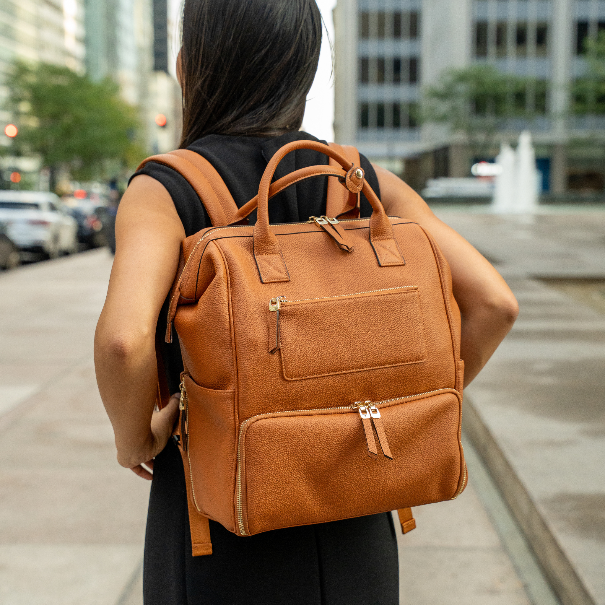 All-Day Leather Commuter Backpack