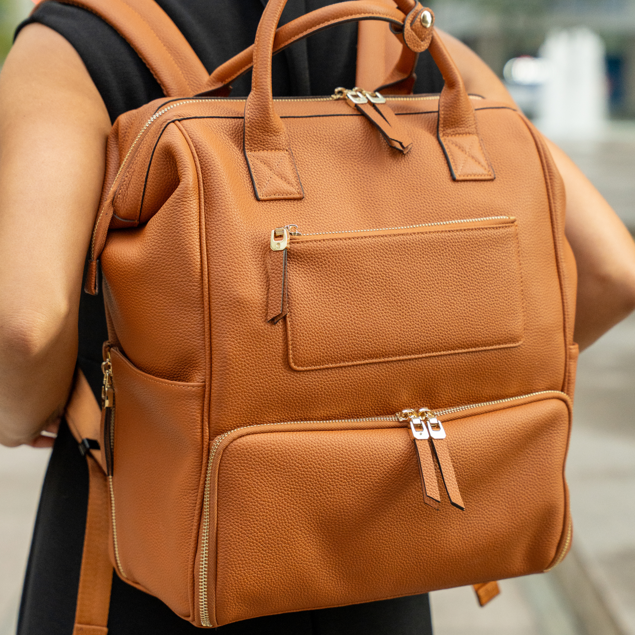 All-Day Leather Commuter Backpack